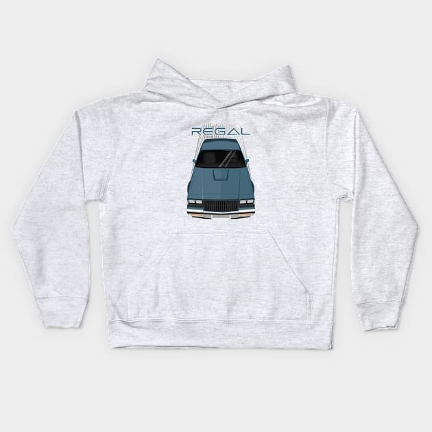 Buick Regal 1981-1987 - dark blue Kids Hoodie by V8social